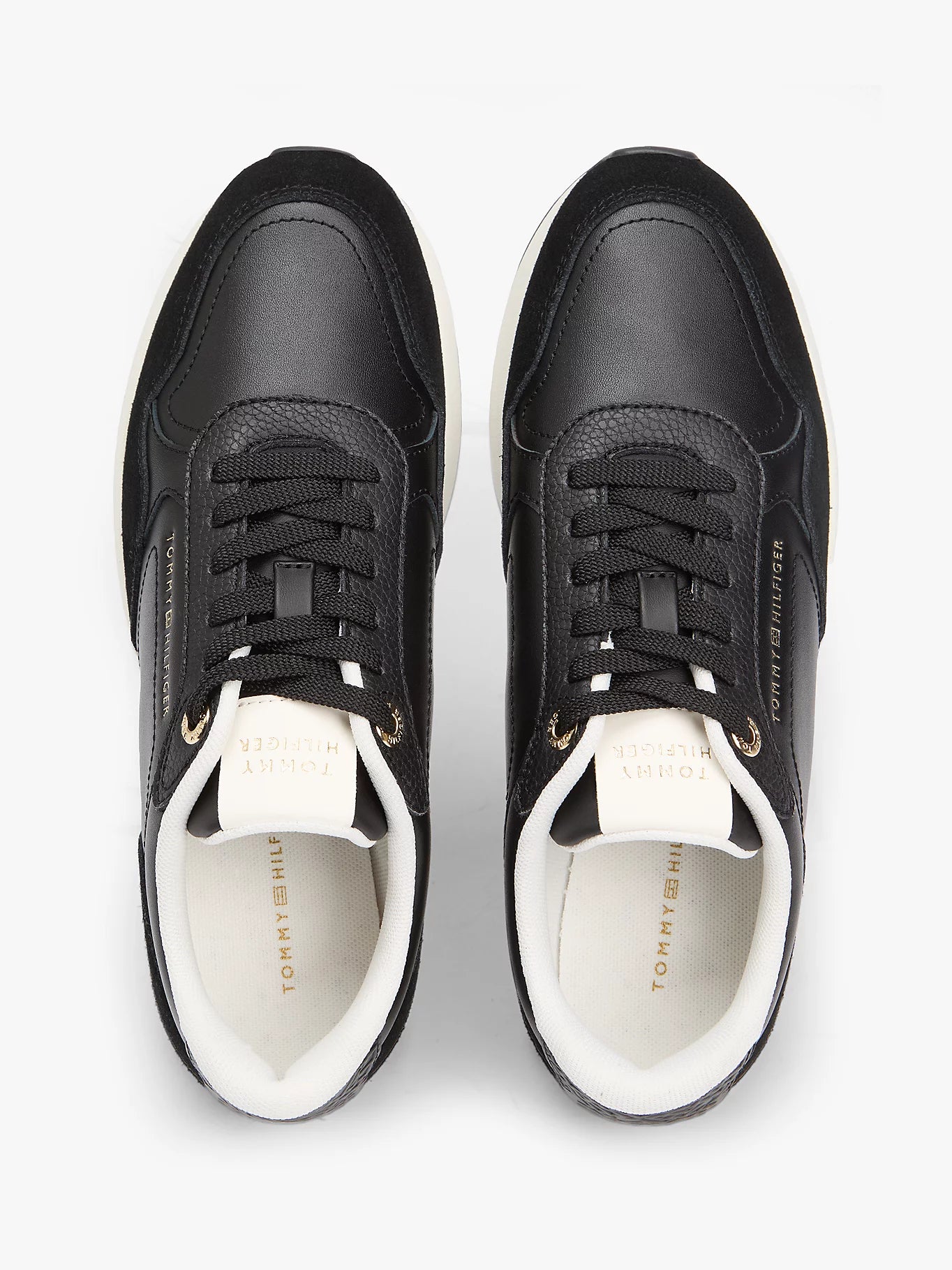 Tommy Hilfiger naisten tennarit Monogran Mix Material Runner, musta