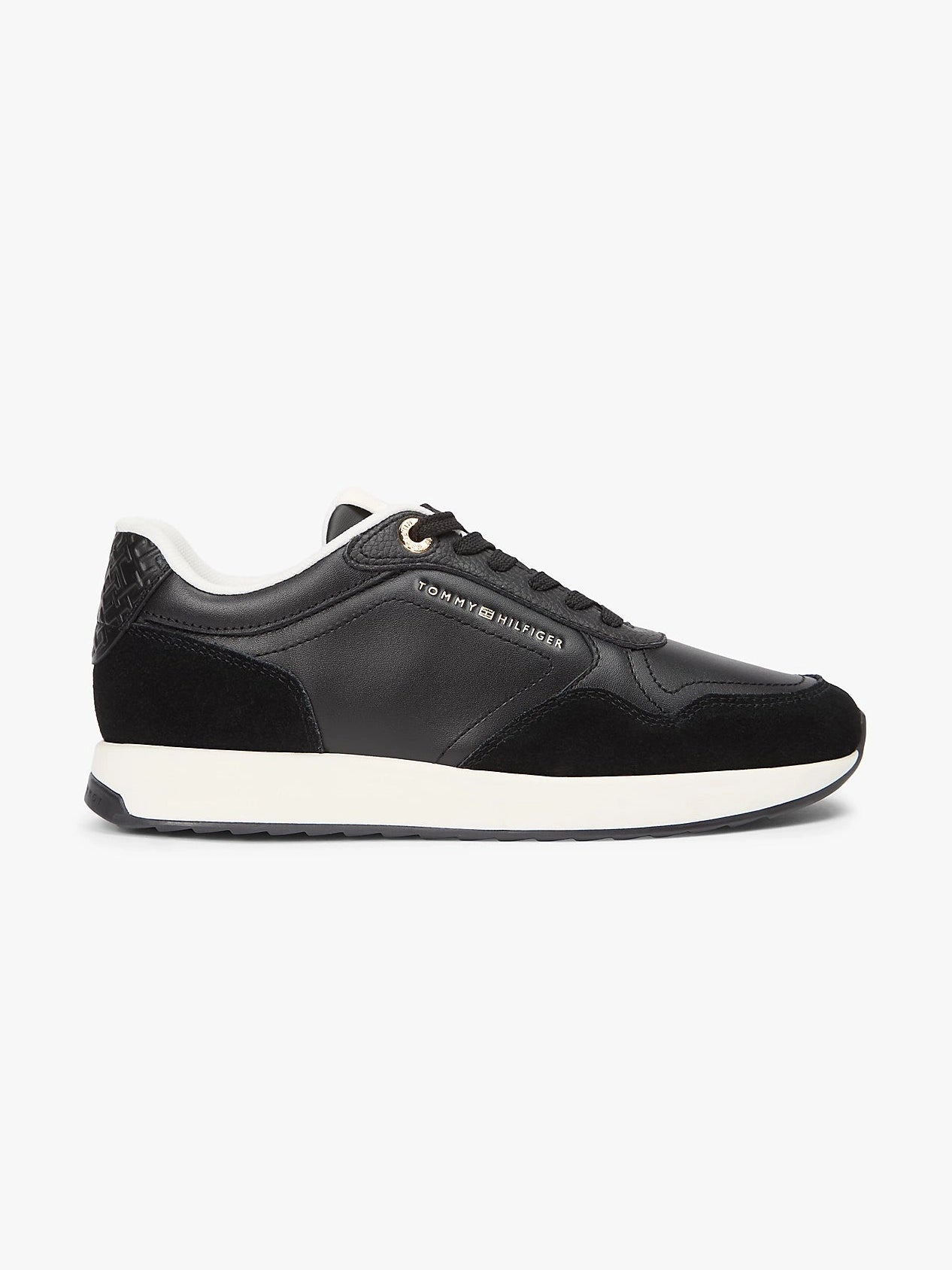 Tommy Hilfiger naisten tennarit Monogran Mix Material Runner, musta