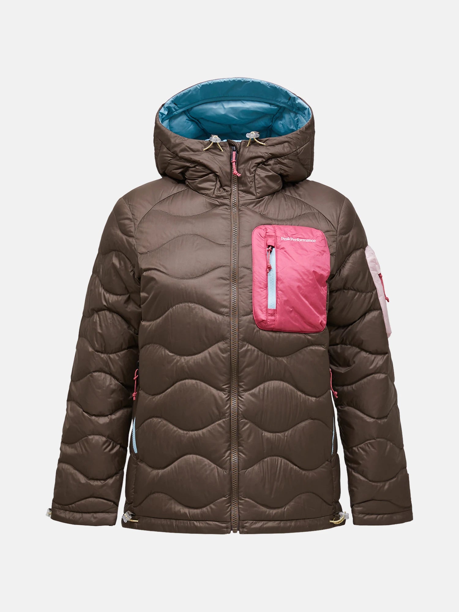 Peak Performance naisten untuvatakki Helium Utility Down Hood Jacket, kaakaonruskea