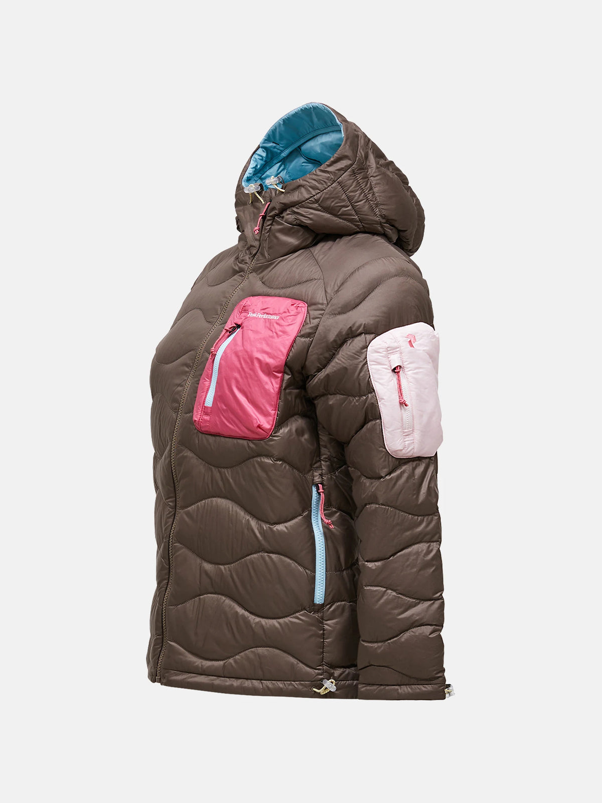 Peak Performance naisten untuvatakki Helium Utility Down Hood Jacket, kaakaonruskea