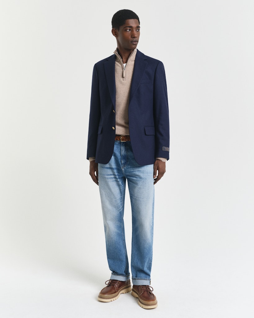 Gant miesten neulepusero, K SUPERFINE LAMBSWOOL HALF ZIP BEIGE