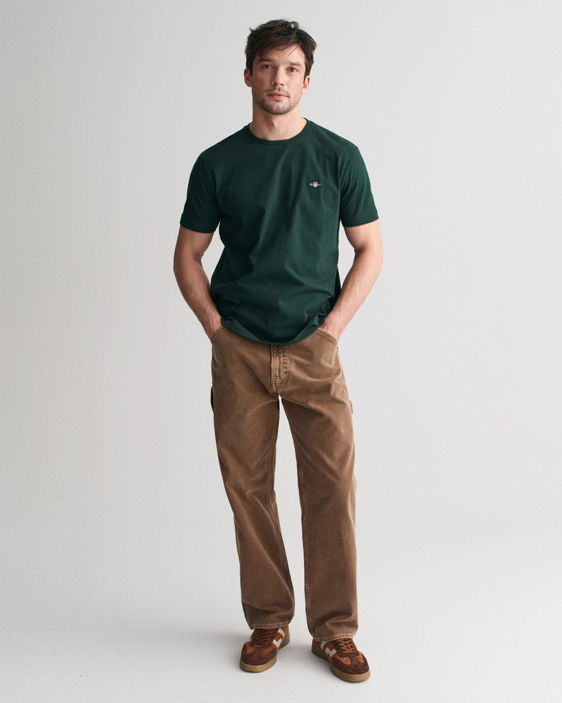 Gant miesten T-paita Regular Shield T-shirt, vihreä