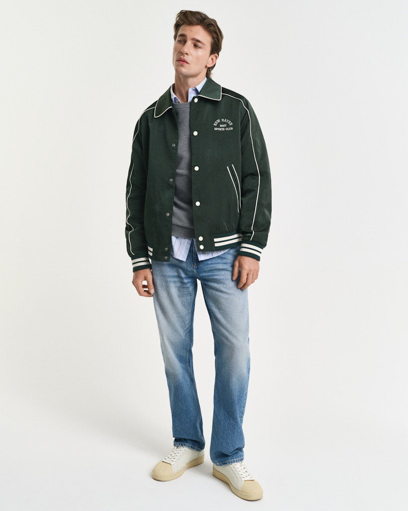 Gant miesten neulepusero, K COTTON PIQUE C-NECK TUMMANHARMAA