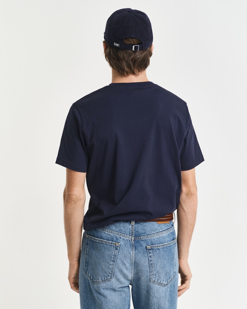 Gant miesten t-paita K Reg Archive Shield EMB SS T-Shirt, tummansininen