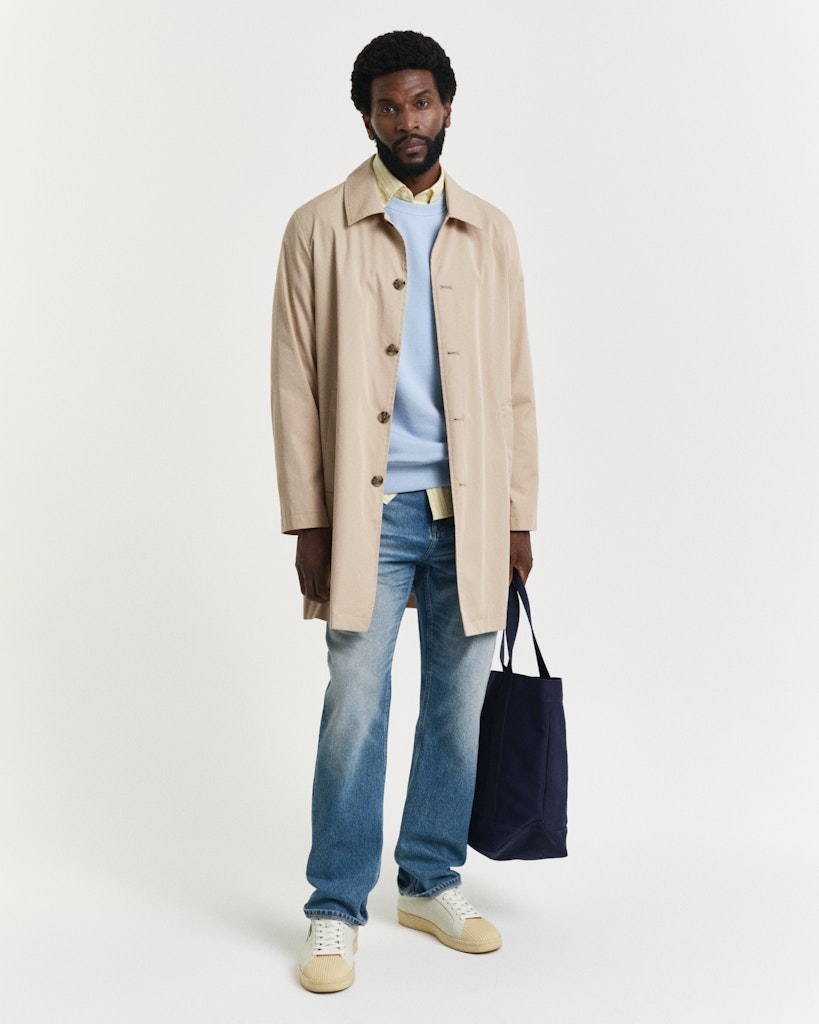 Gant miesten neulepusero Regular Shield C-Neck Sweater, vaaleansininen