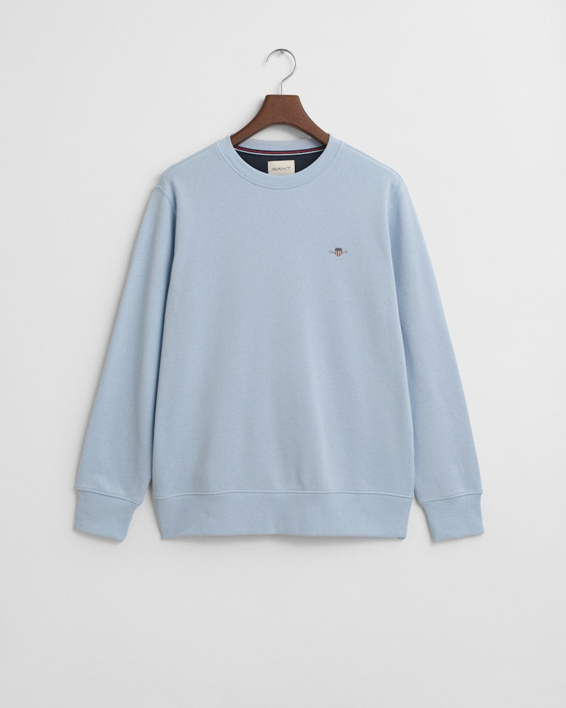 Gant miesten neulepusero Regular Shield C-Neck Sweater, vaaleansininen