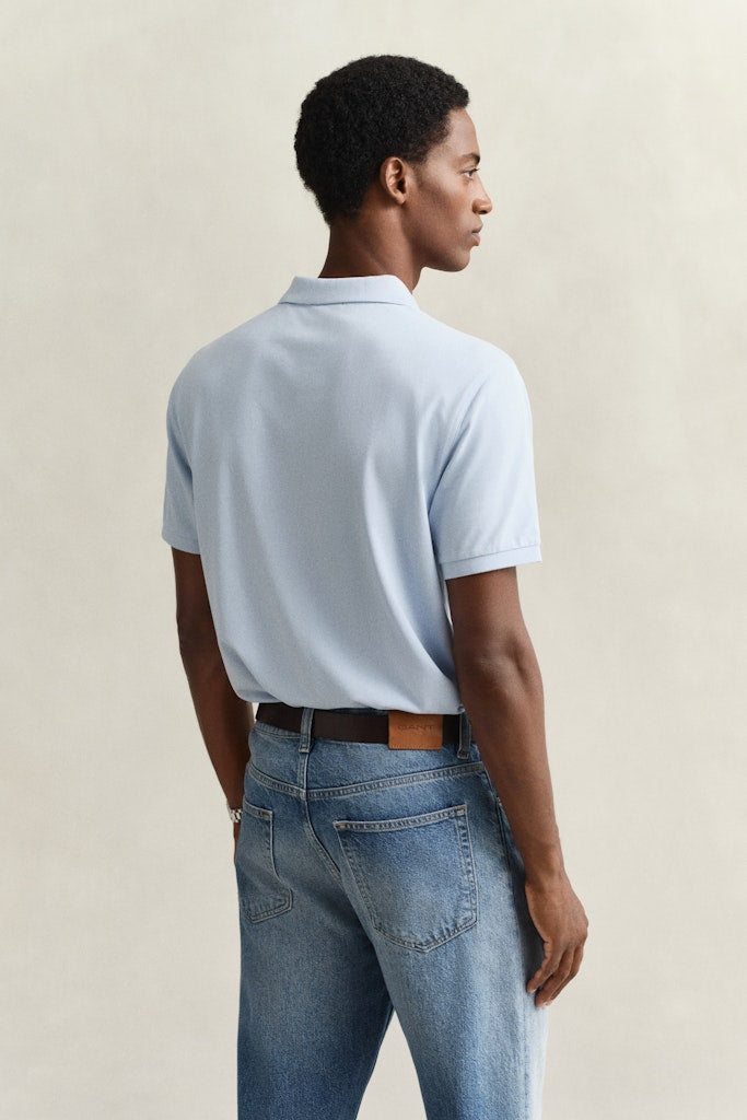 Gant miesten pikeepaita Shield SS T-shirt, vaaleansininen