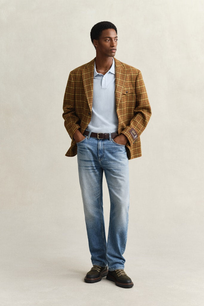 Gant miesten pikeepaita Shield SS T-shirt, vaaleansininen