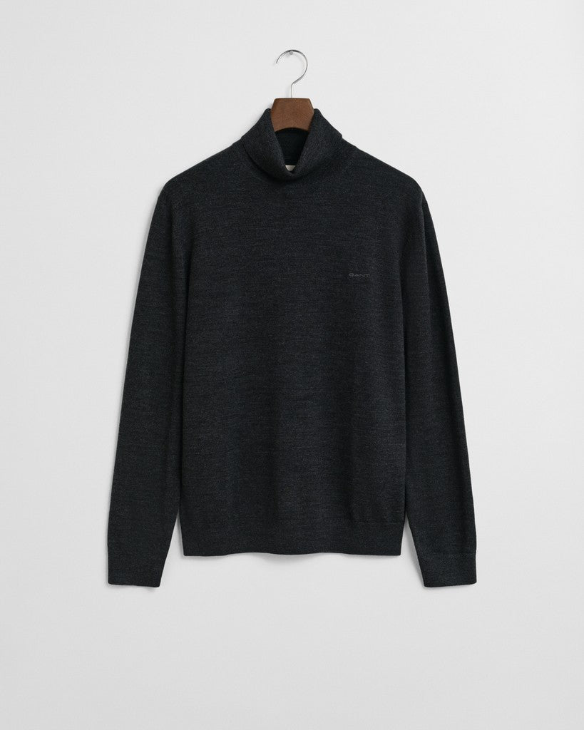 Gant miesten neulepusero Extrafine Merino Wool Turtleneck, harmaa