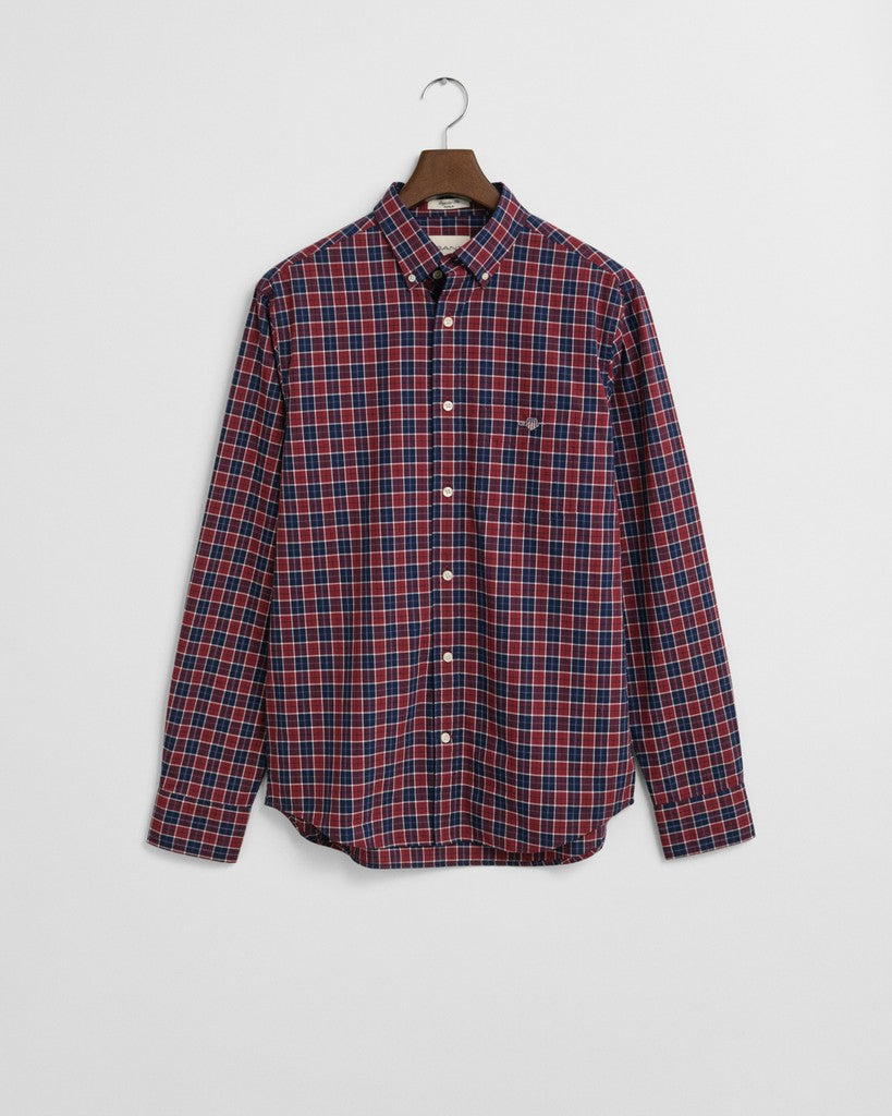 Gant miesten kauluspaita Classic Poplin Check, punainen ruutu
