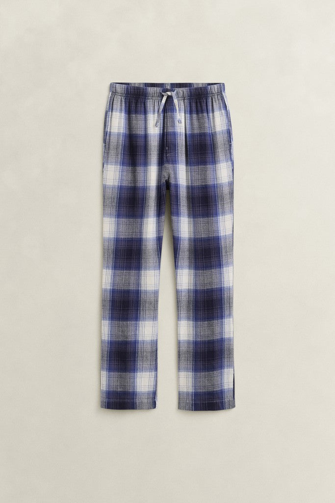 Gant miesten pyjamahousut Flannel Check Pajama Pants, tummansininen