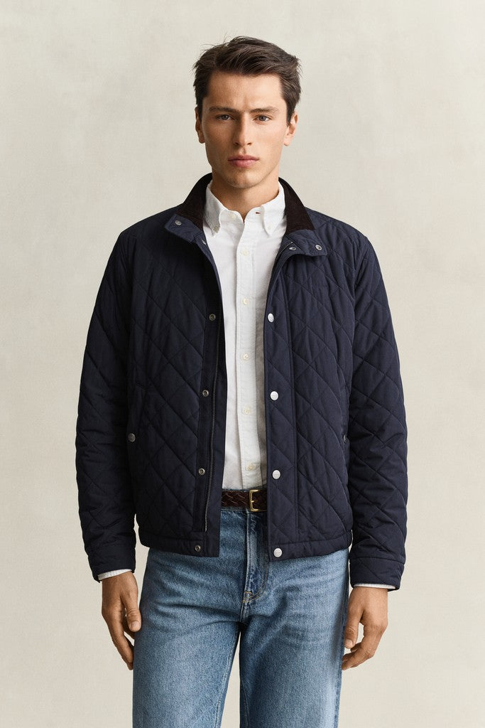 Gant miesten tikkitakki Classic Quilted Jacket, tummansininen