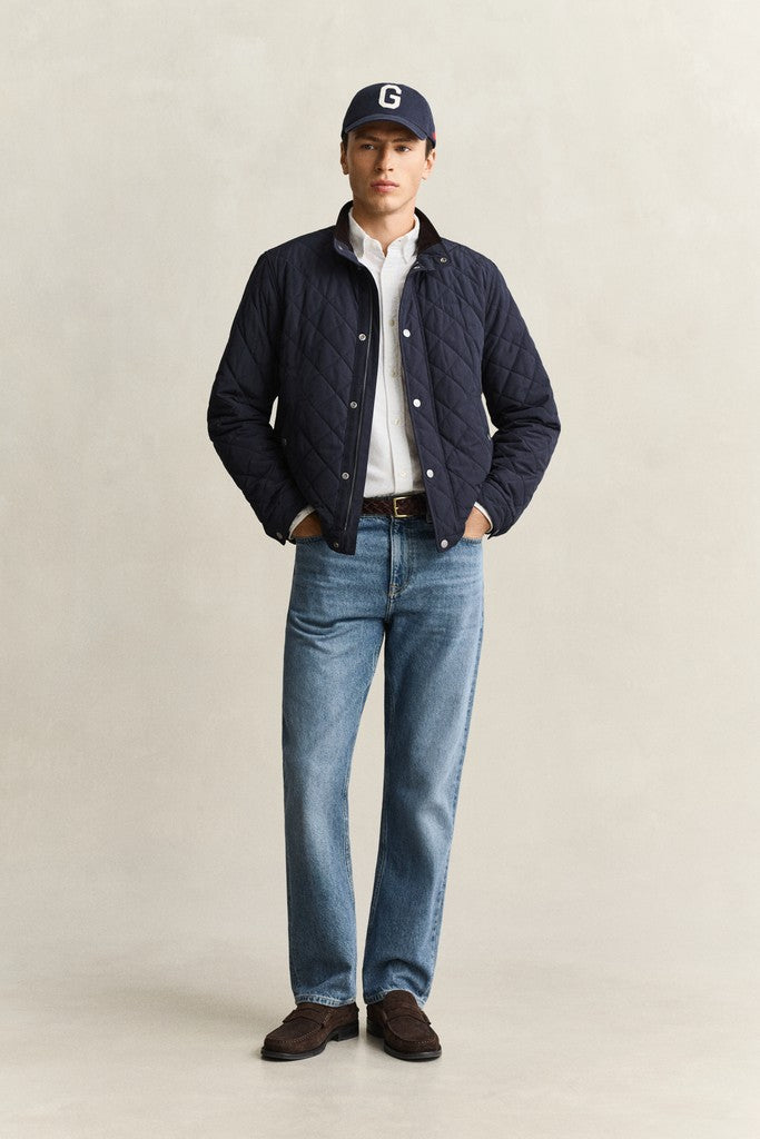 Gant miesten tikkitakki Classic Quilted Jacket, tummansininen