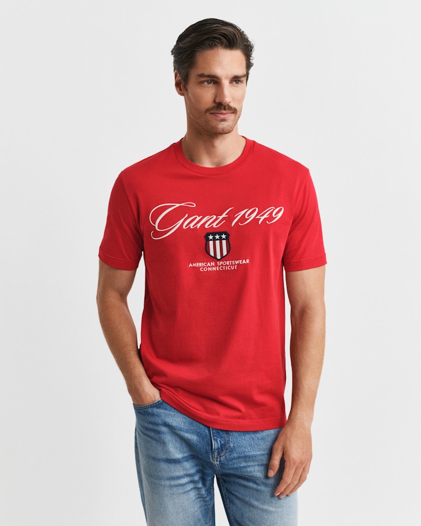 Gant miesten t-paita Graphic SS t-shirt, punainen
