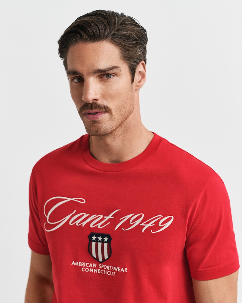 Gant miesten t-paita Graphic SS t-shirt, punainen