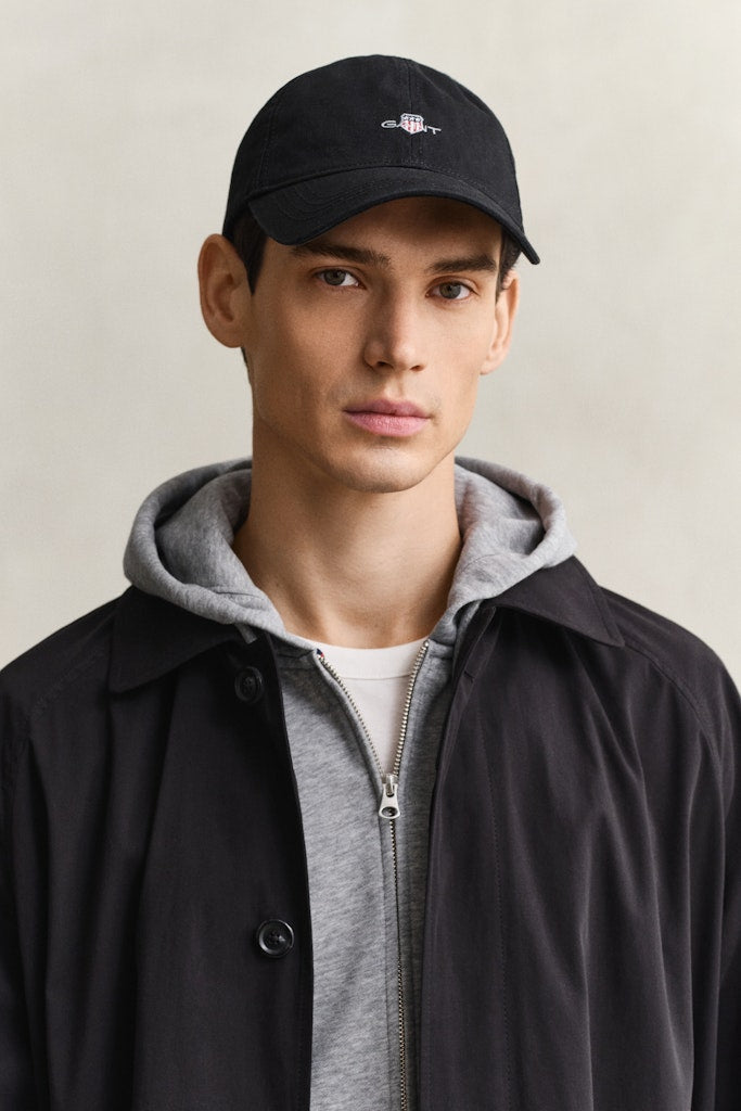 Gant lippis Shield Cotton Swill Cap, musta