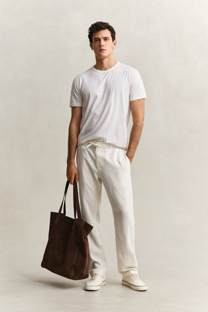 Gant miesten housut Regular Linen Pant, kerma
