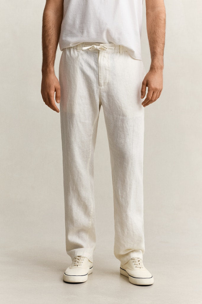Gant miesten housut Regular Linen Pant, kerma