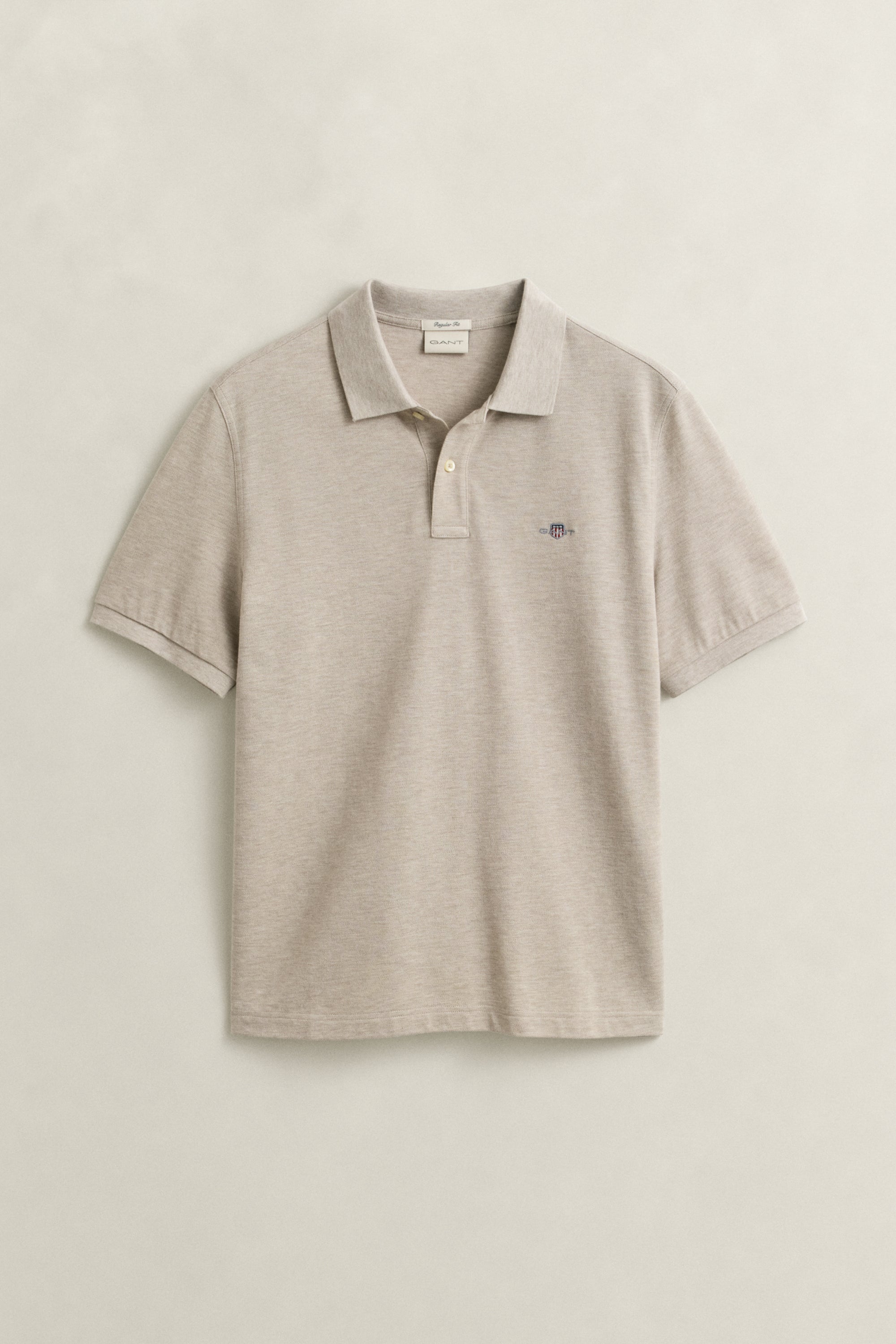 Gant miesten pikeepaita Reg Shield SS Piqué Polo, beige