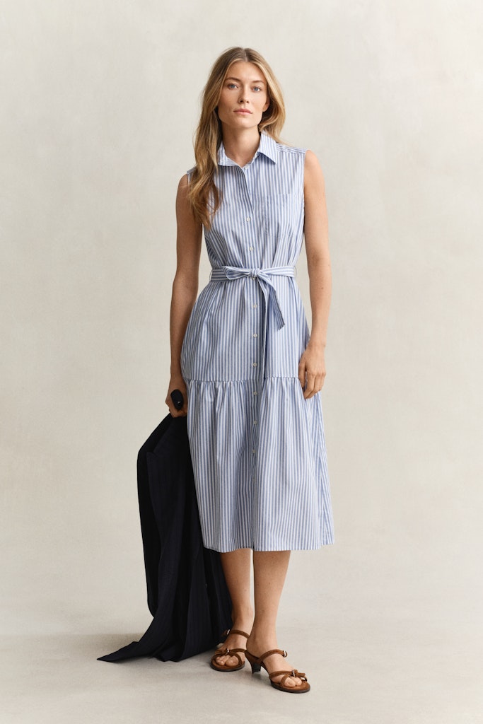 Gant mekko Stripe Ctn Sleeveless Dress, Vaaleansininen
