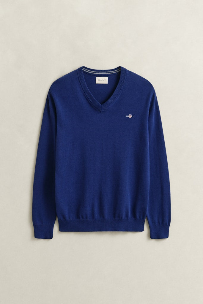 Gant miesten neule Classic V-Neck, tummansininen