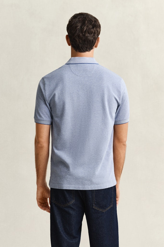 Gant miesten pikeepaita 2 Tone, vaaleansininen