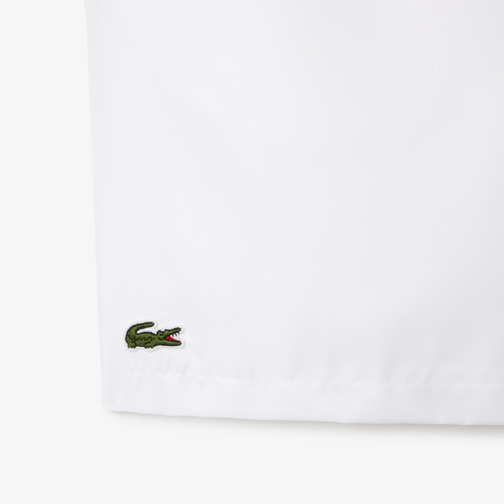 Lacoste miesten shortsit Light Weight Diamond Taffeta Shorts, valkoinen