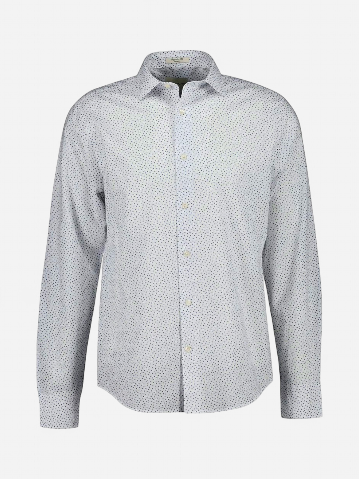 Gant kauluspaita Reg Poplin SS AOP Shirt, valkopohjainen kuosi - Kekäle.fi