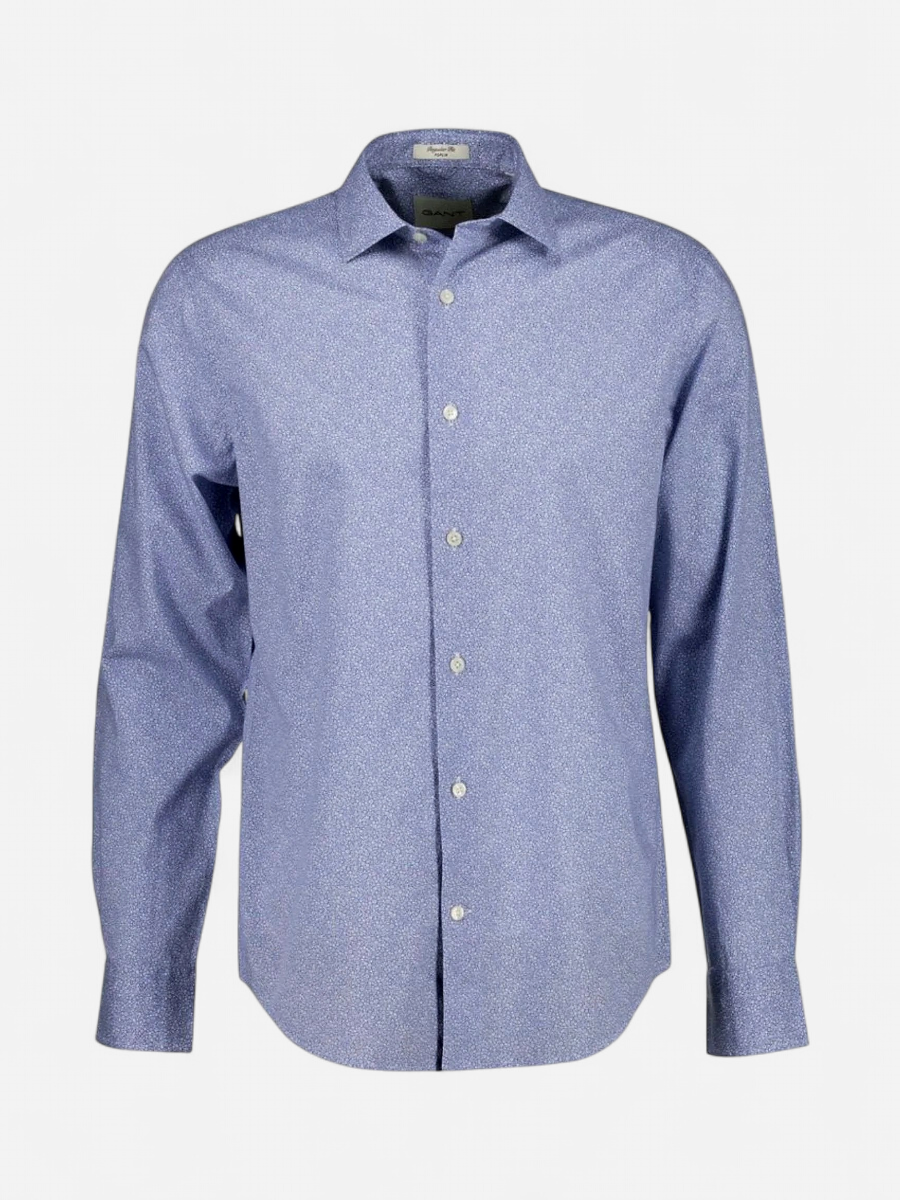 Gant miesten kauluspaita Regular Fit Poplin Shirt, Sininen kuosi - Kekäle.fi