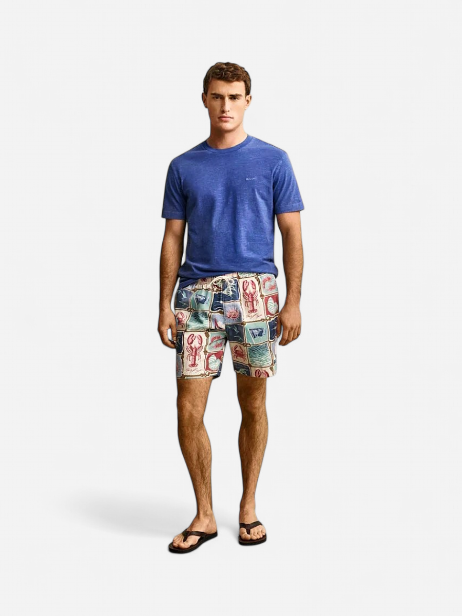 Gant miesten shortsit Nautical Shorts, punainen kuosi - Kekäle.fi