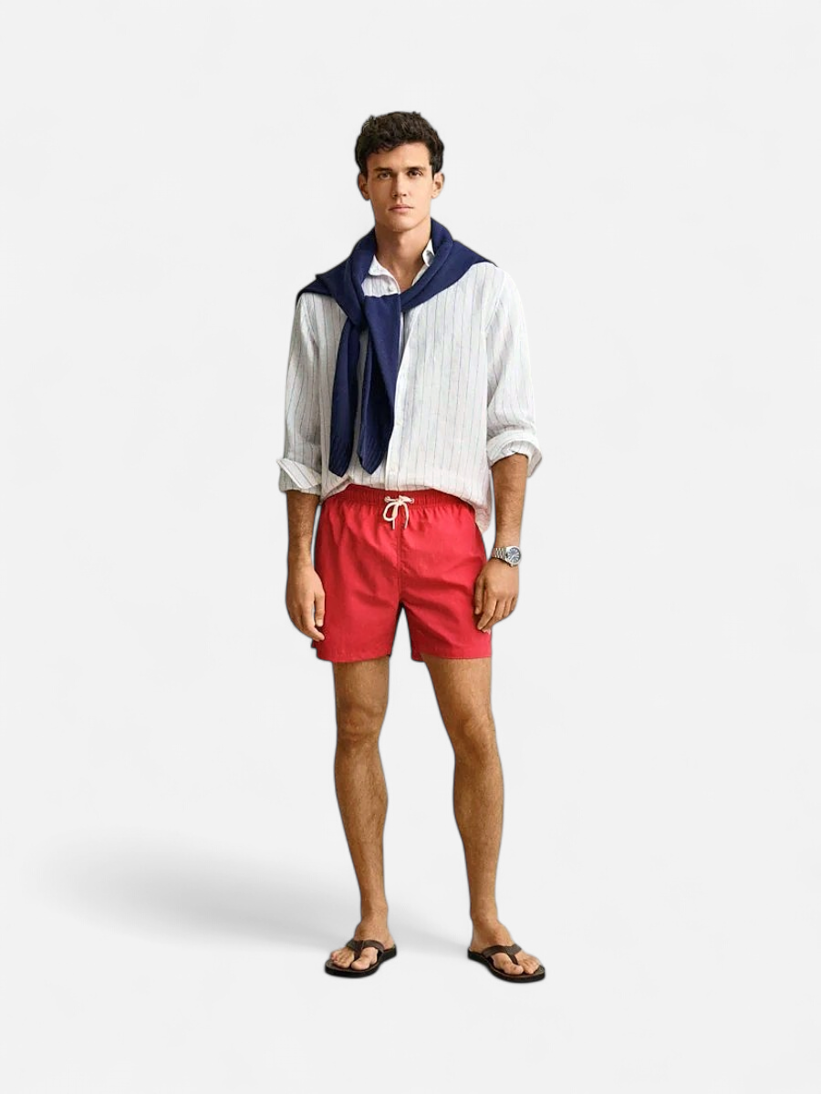 Gant miesten uimashortsit Classic Fit Swim Shorts, punainen - Kekäle.fi