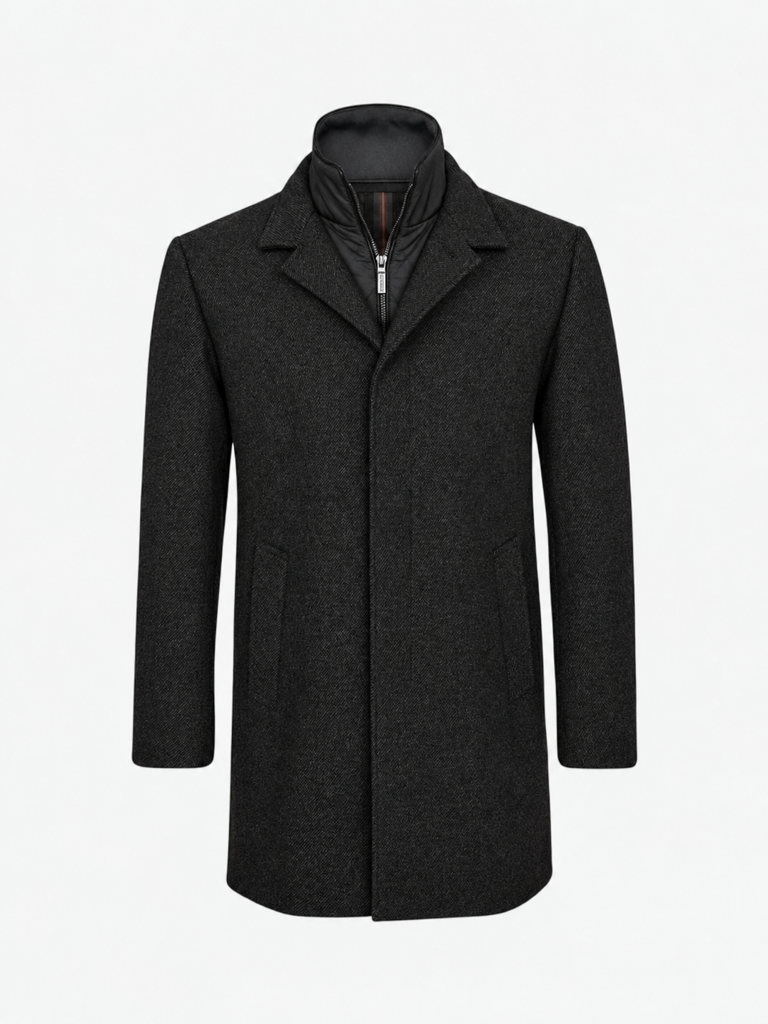 Gino Marcello miesten villakangastakki Gino Marcello Wool Coat, harmaa