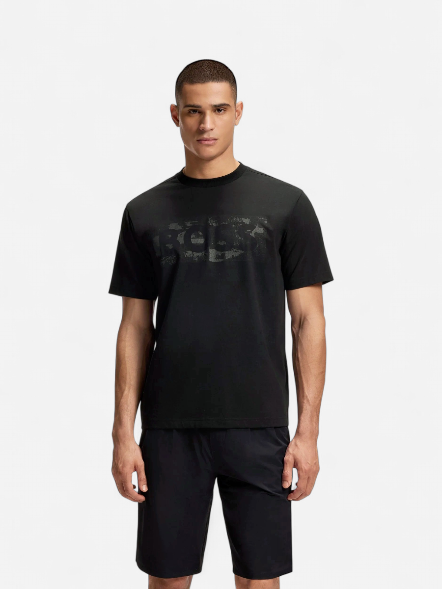 Hugo Boss miesten t-paita Globe LogoPattern, Musta - Kekäle.fi