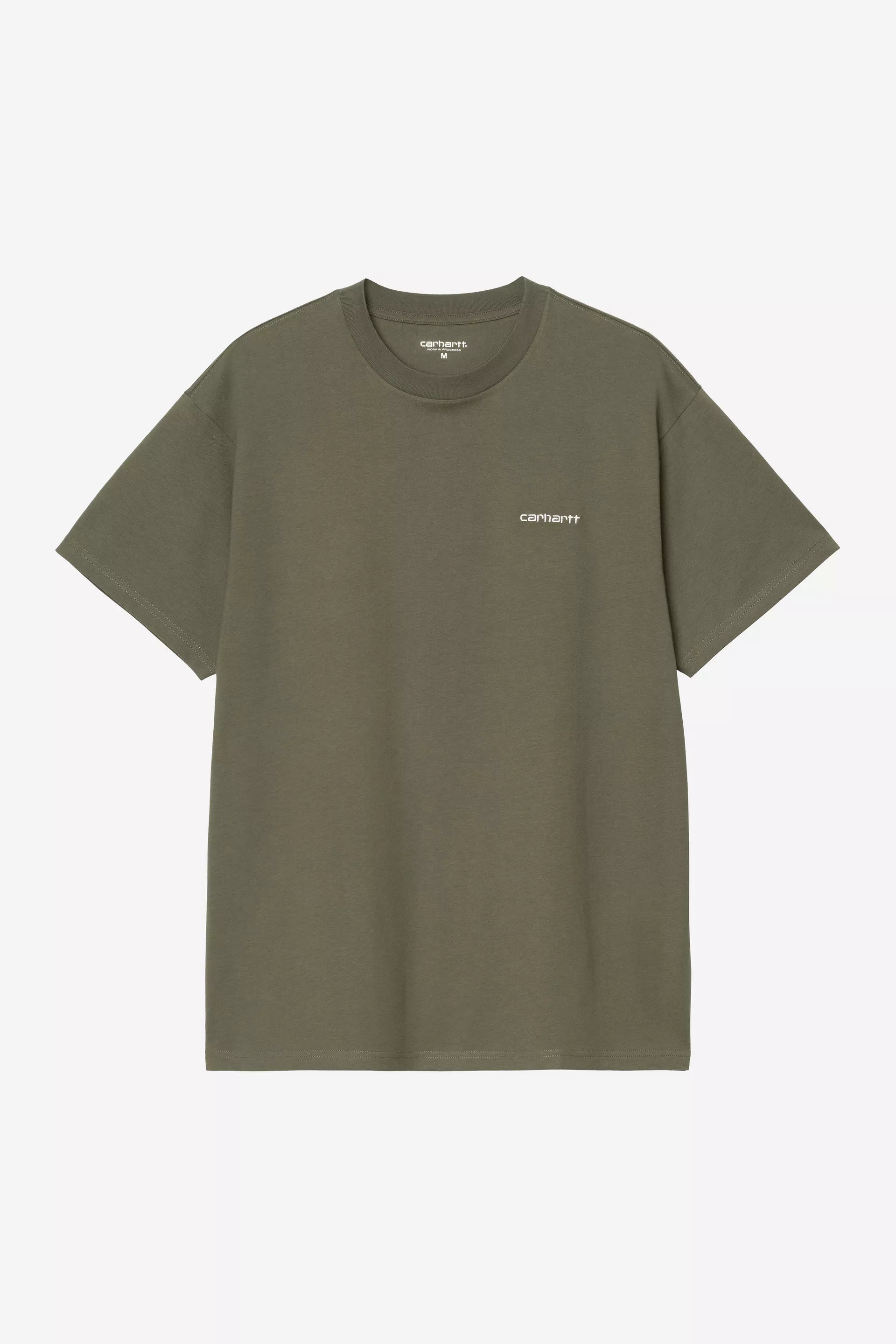 Carhartt miesten t-paita S/S Script Embroidery T-Shirt, khaki
