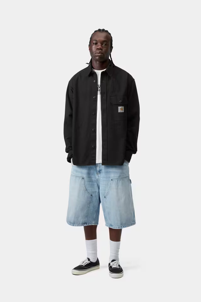 Carhartt miesten takki Reno Cotton Drill Overshirt Jacket, musta