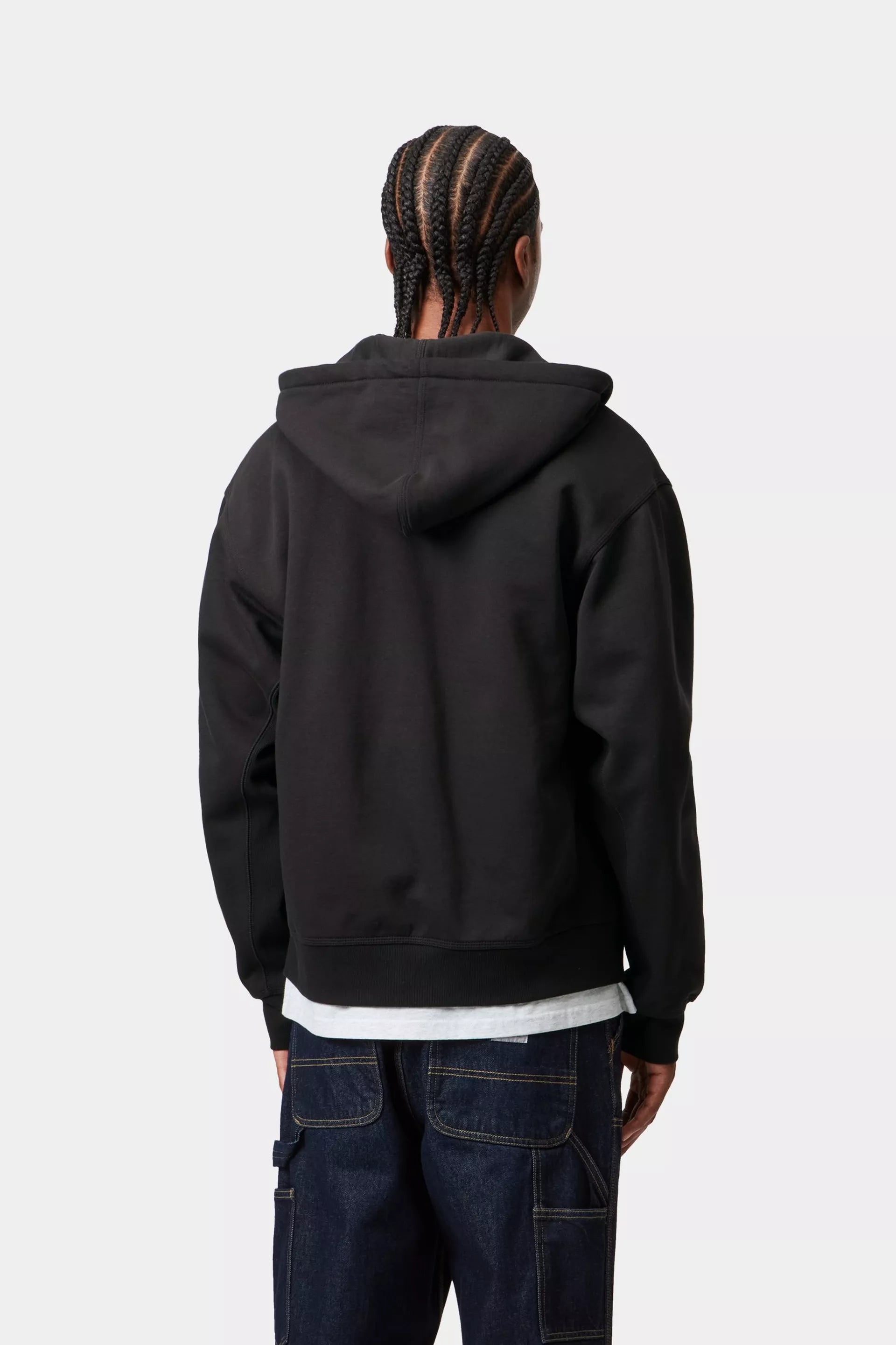 Carhartt miesten huppari Hooded American Script Jacket, musta