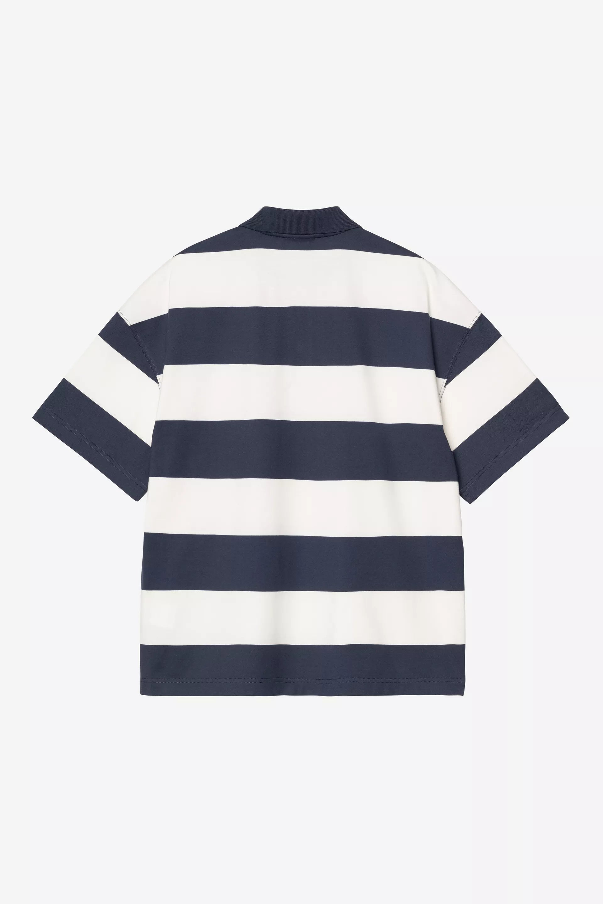 Carhartt miesten pikeepaita S/S Delray Polo Shirt, raidallinen valkoinen