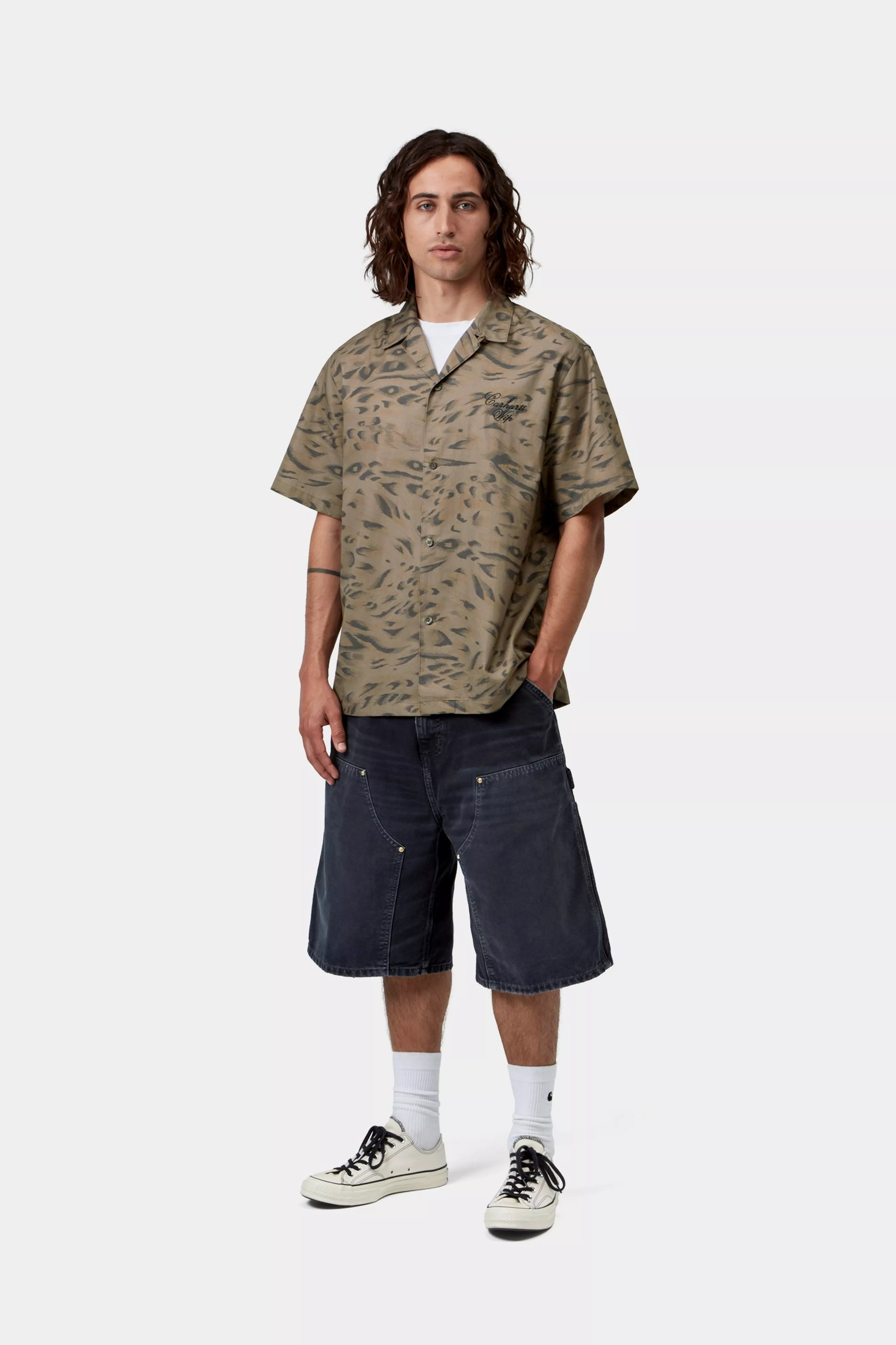 Carhartt miesten lyhythihainen kauluspaita Travon, vihreä kuosi