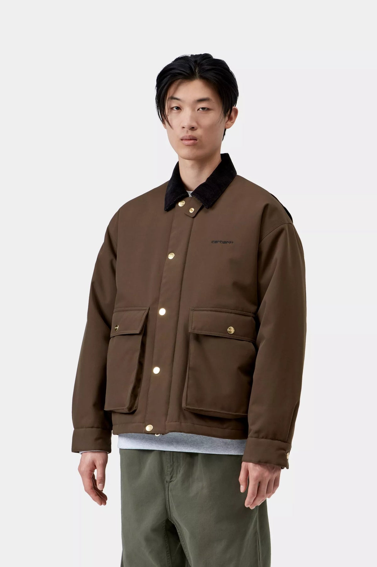 Carhartt miesten kevyt takki Quentin Jacket, Tobacco / Black