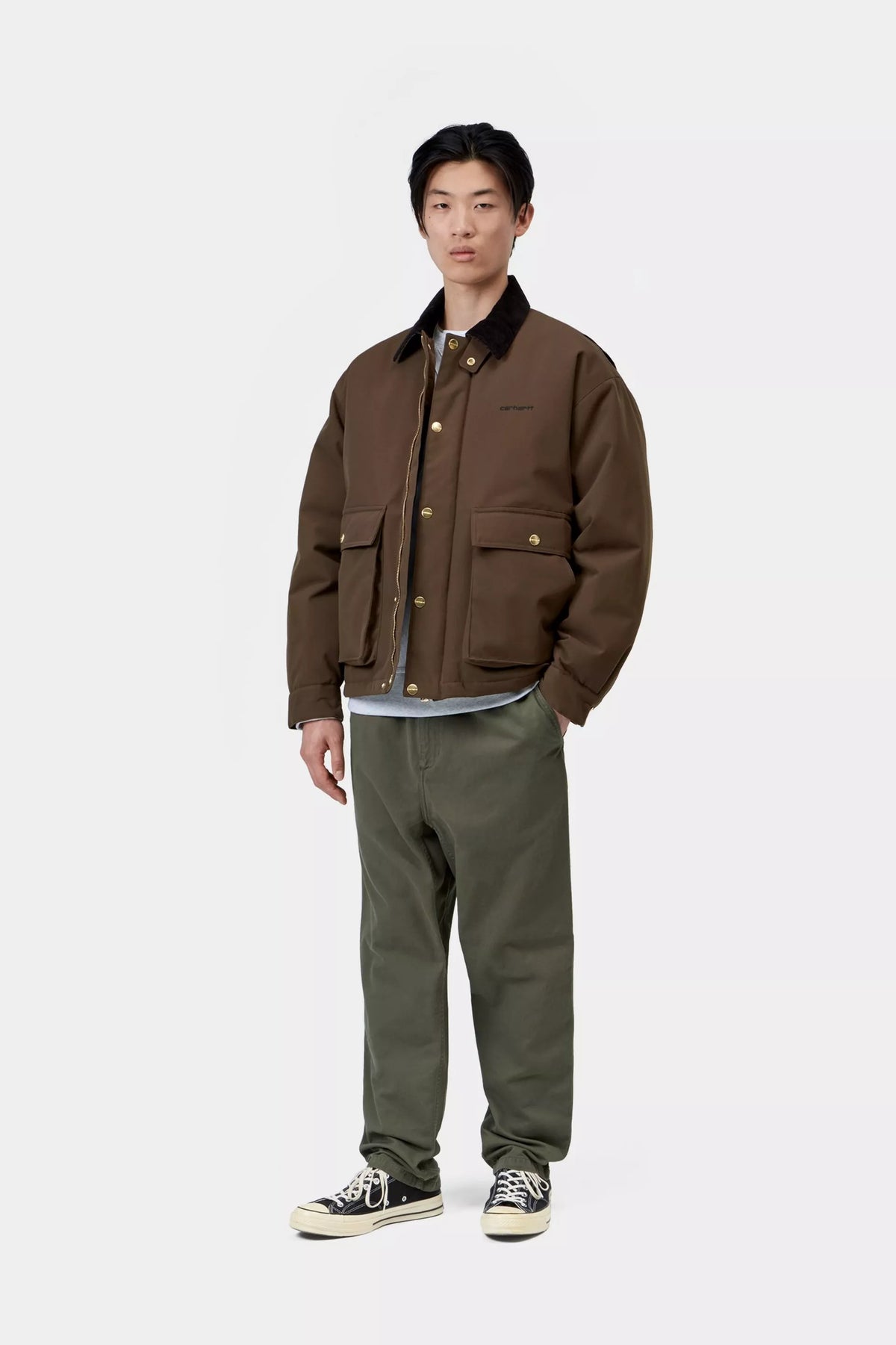 Carhartt miesten kevyt takki Quentin Jacket, Tobacco / Black
