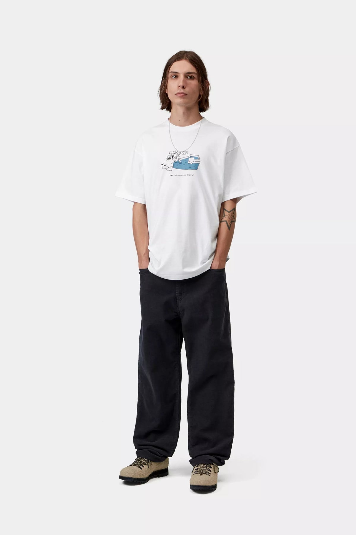 Carhartt miesten T-paita Ice Fishing, valkoinen