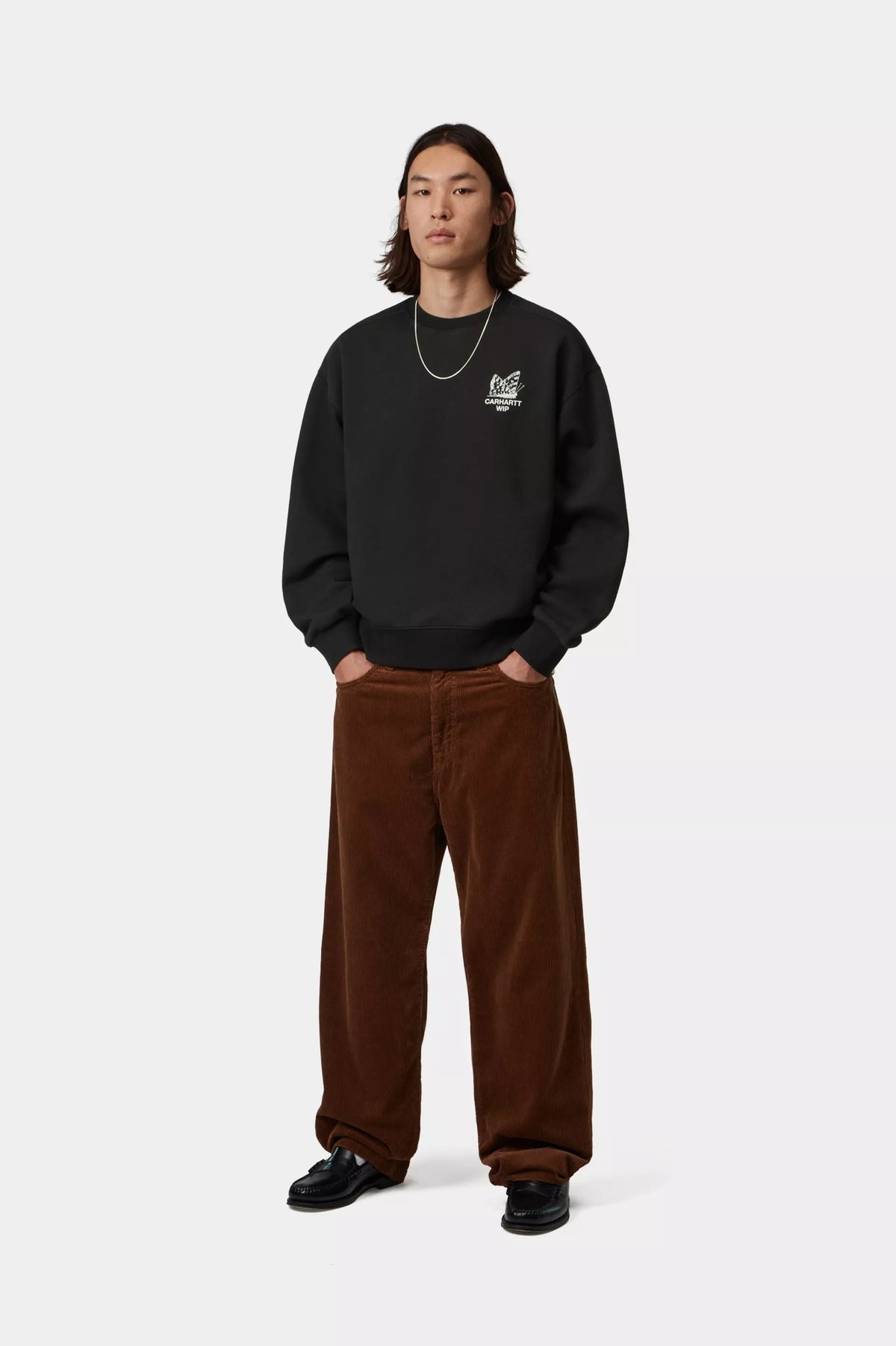 Carhartt miesten collegepaita Hourglass Sweatshirt, musta