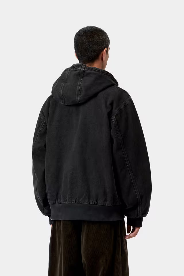 Carhartt miesten takki OG Active Jacket 'Smith' Denim WARMLINED, musta
