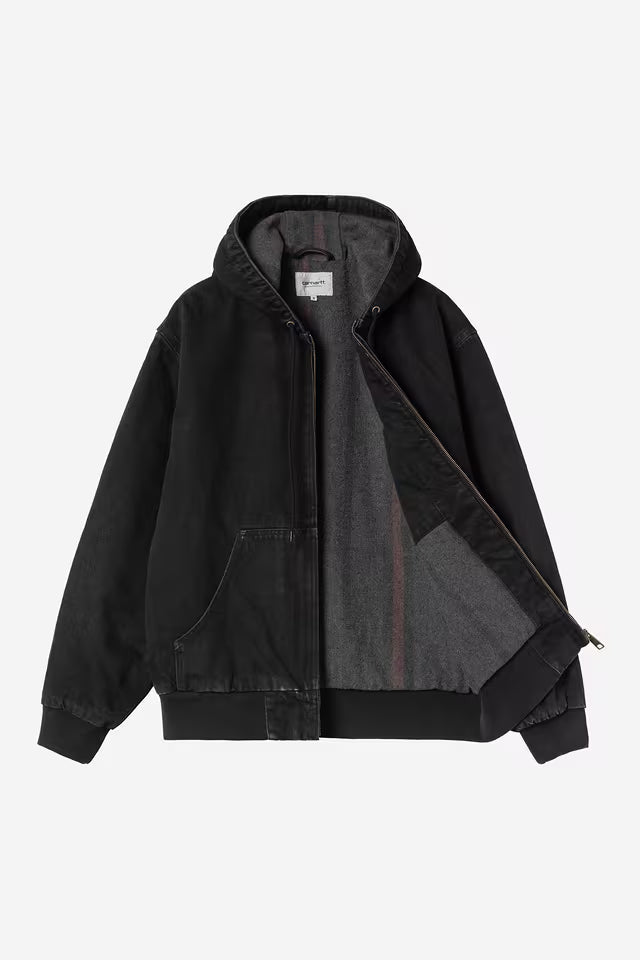 Carhartt miesten takki OG Active Jacket 'Smith' Denim WARMLINED, musta