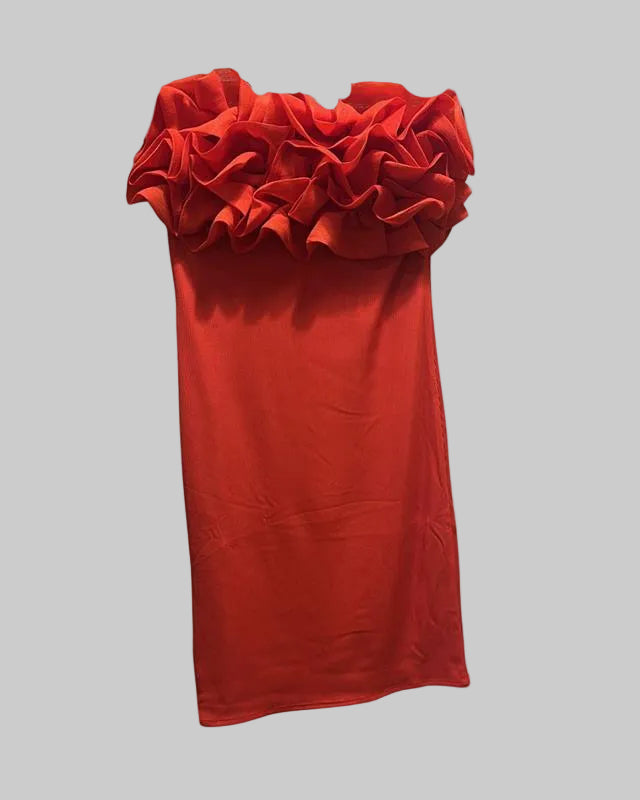 Vila mekko VITOVE Short Tube Dress, punainen