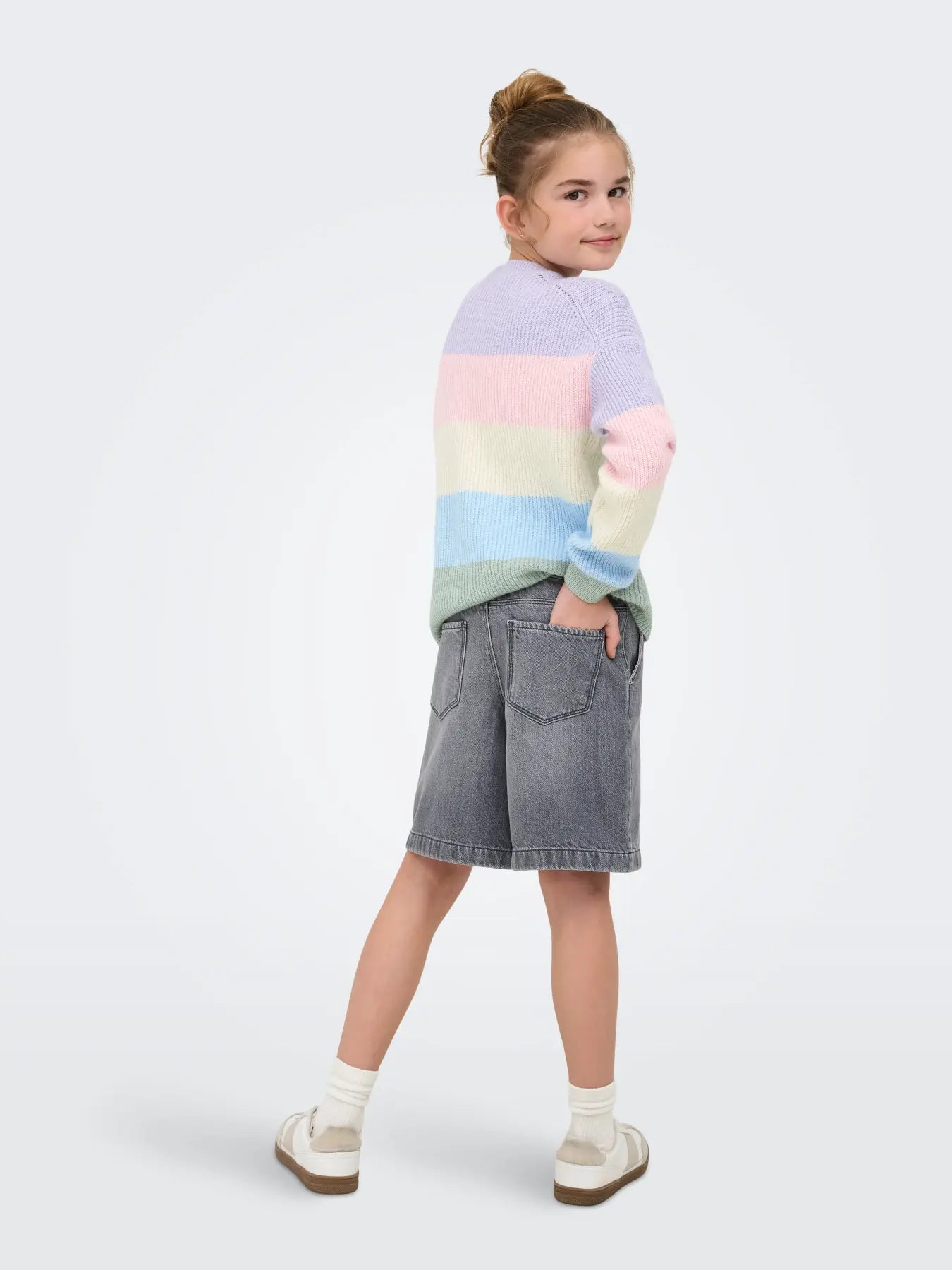 Kids Only lasten neulepusero Kogsandy LS Stripe Pullover, vaaleansininen