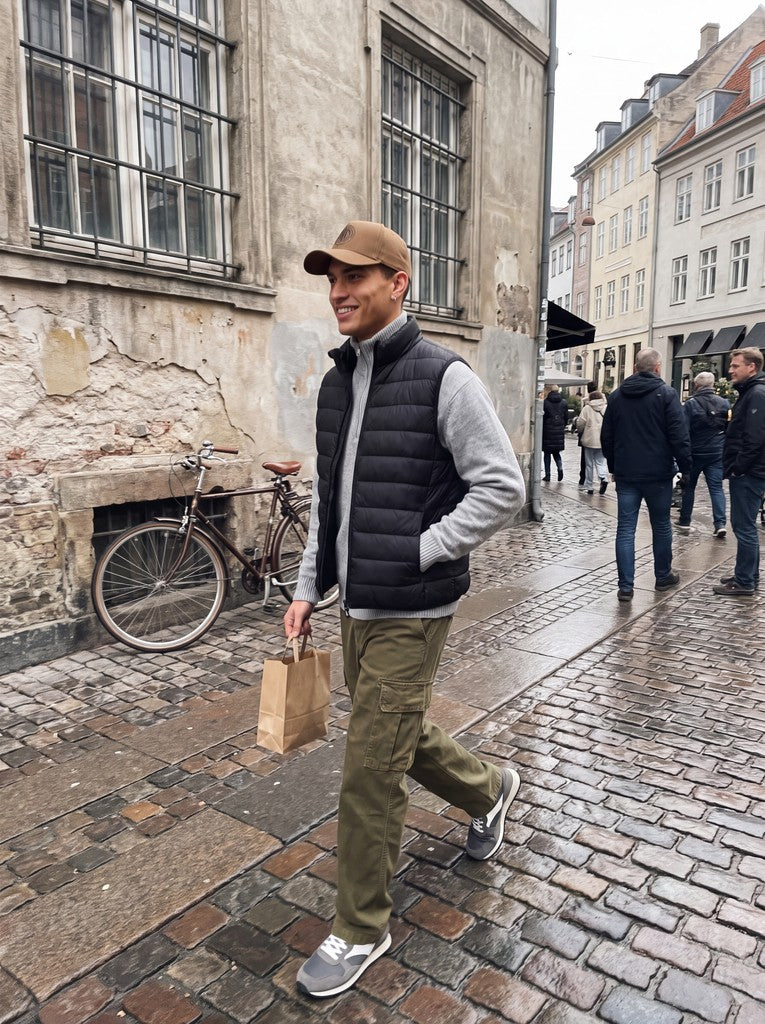 Jack and Jones miesten untuvaliivi Eberg Light Down Bodywarmer, musta