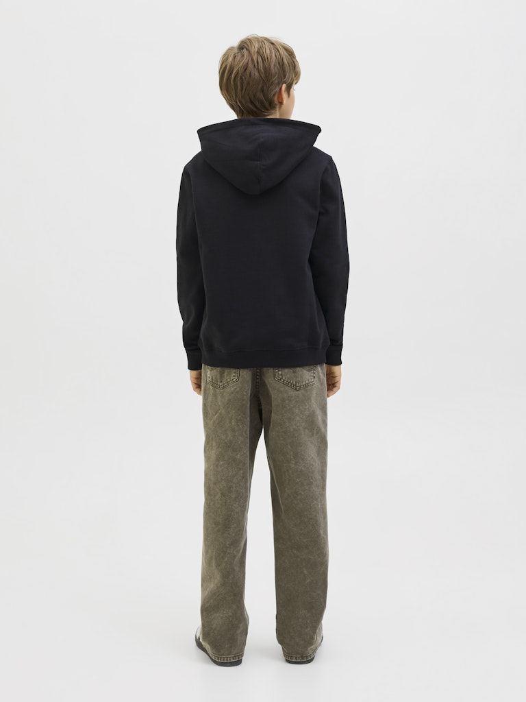 Jack and Jones Junior lasten huppari JORNORREBRO EMB SWEAT HOOD NOOS JNR, musta