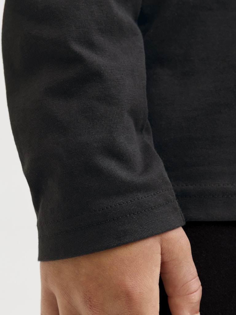 Jack and Jones Junior lasten paita JORBLEECKER MINIMAL TEE LS CREW NECK JNR, musta