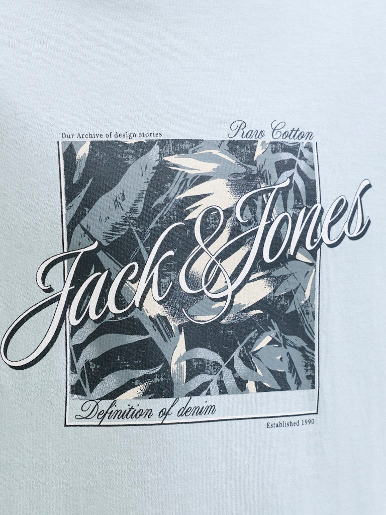 Jack and Jones Junior lasten t-paita JJHONOLULU Shape Tee JNR, vaaleansininen